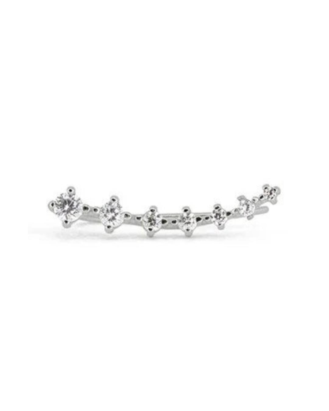Arcos Rivoli – Pendientes trepadores de circonita de plata 925 | Oro y oro blanco | Serenyah