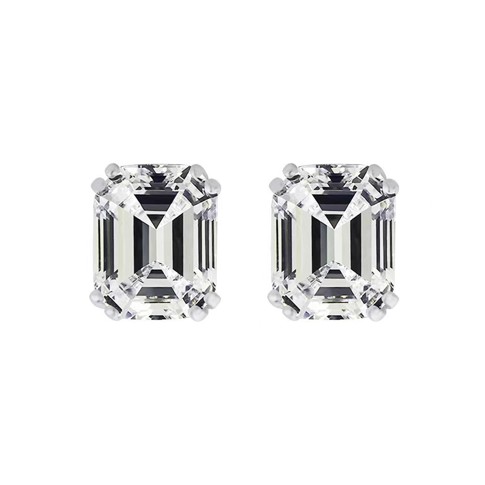 Pendientes Viena – Plata 925 con Circonita Cúbica de Corte Esmeralda | Serenyah