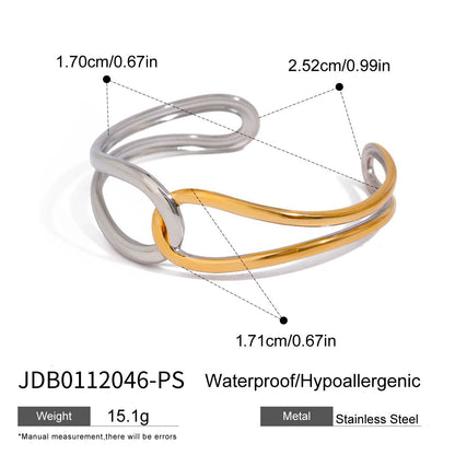 Brazalete Noria de oro bicolor – Serenyah
