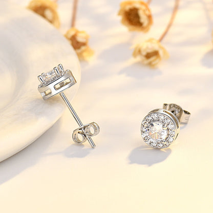 Lustre Trio Cubic Zirconia Earrings | Heart, Square & Round Stud Set – Serenyah