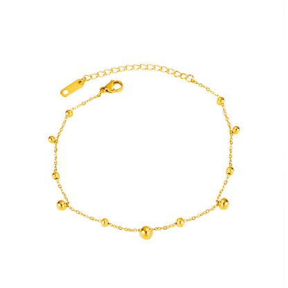 Siena Gold Anklet – Delicate Beaded Ankle Bracelet by Serenyah