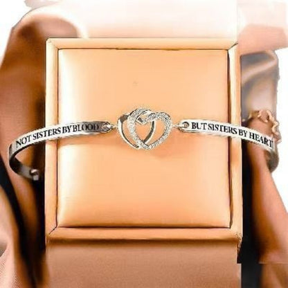 Gracia Celestial – Pulsera de circonia con doble corazón para mujer | Oro Rosa y Plata | Serenyah