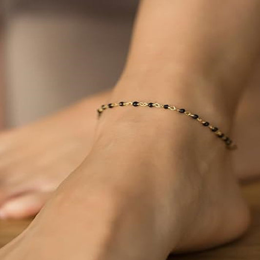 Noir Charm Ankle Bracelet – Bohemian Women's Jewelry by Serenyah