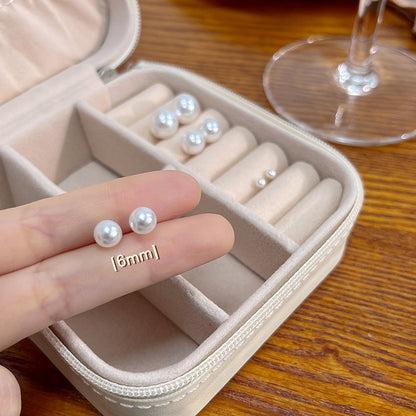 Luna Pearl Earrings | 925 Sterling Silver Pearl Stud Earrings