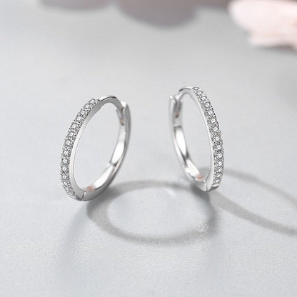 Geometric Sterling Silver 925 Earrings with Cubic Zirconia – Serenyah