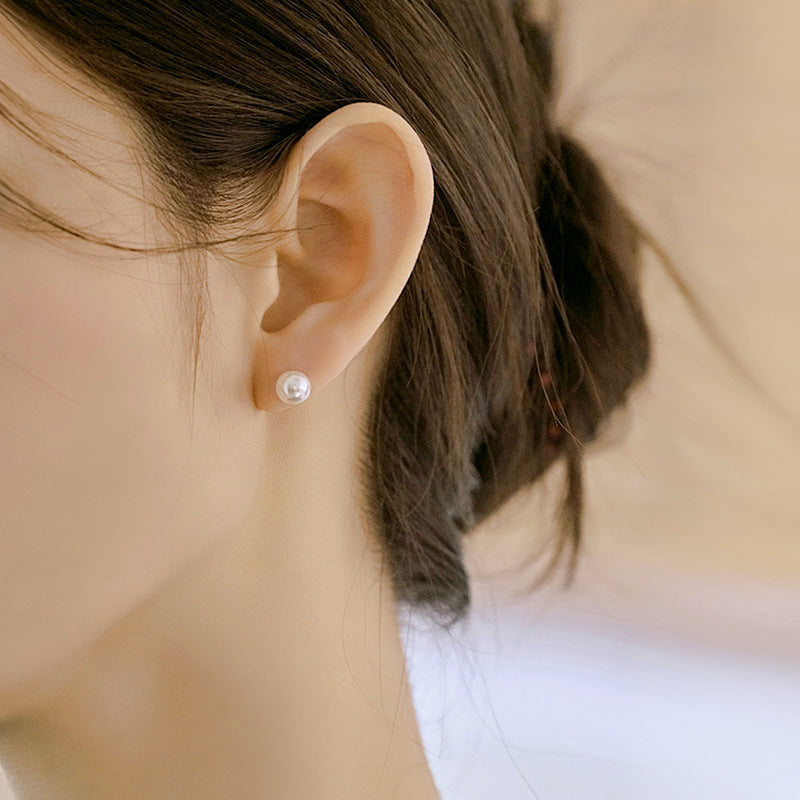 Luna Pearl Earrings | 925 Sterling Silver Pearl Stud Earrings