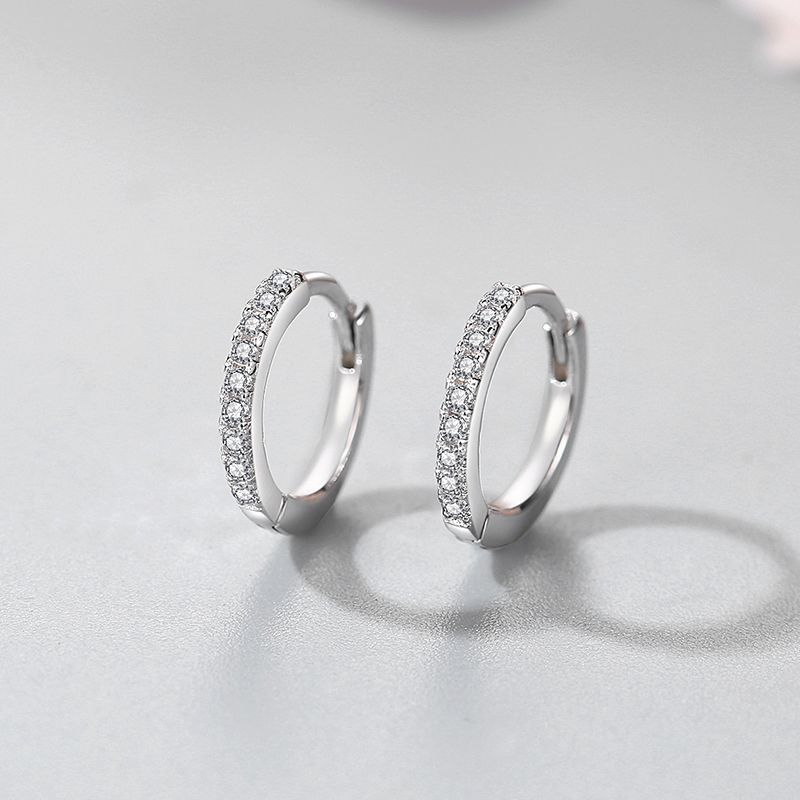 Geometric Sterling Silver 925 Earrings with Cubic Zirconia – Serenyah