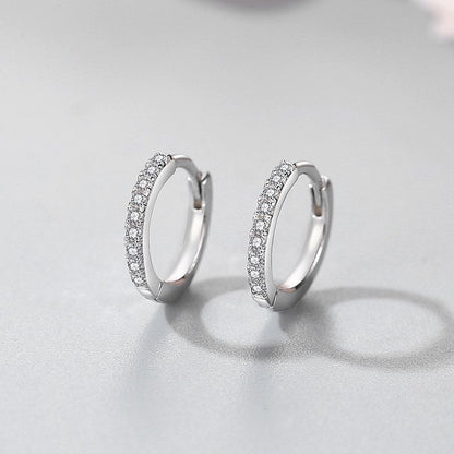 Geometric Sterling Silver 925 Earrings with Cubic Zirconia – Serenyah