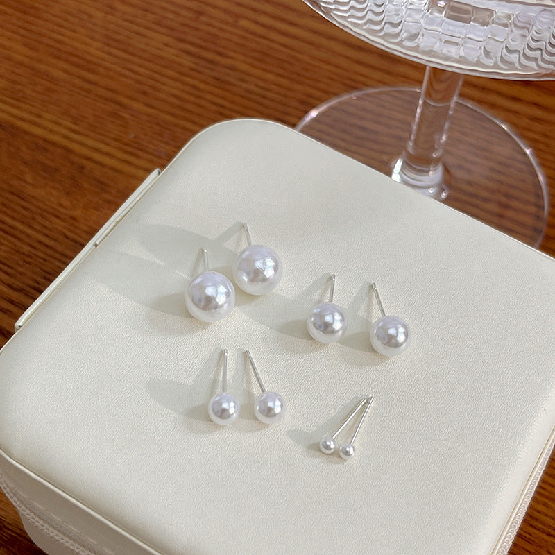 Luna Pearl Earrings | 925 Sterling Silver Pearl Stud Earrings