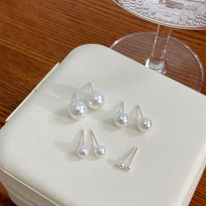 Luna Pearl Earrings | 925 Sterling Silver Pearl Stud Earrings