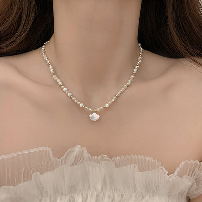 Perla Nuvola – Juego de Collar y Pulsera de Perlas Naturales y Nácar | Serenyah
