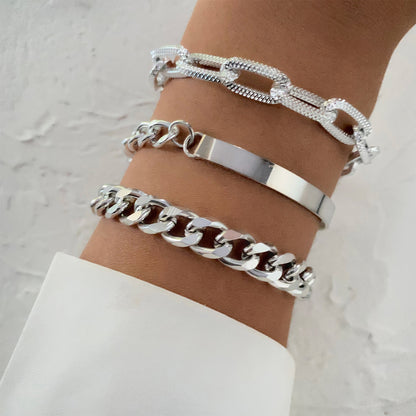 Vera Catena – Layered Chain Bracelet Set | 3 or 4 Piece Gold & Silver Stack | Serenyah