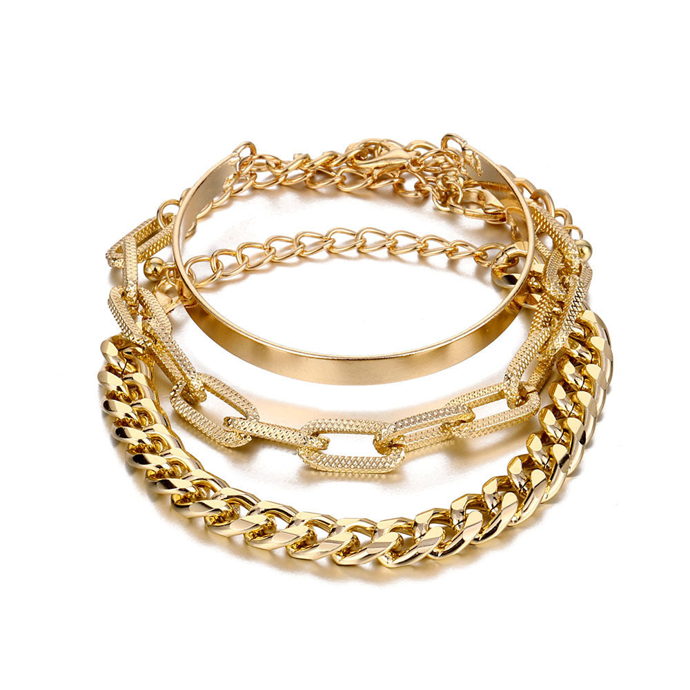 Vera Catena – Layered Chain Bracelet Set | 3 or 4 Piece Gold & Silver Stack | Serenyah