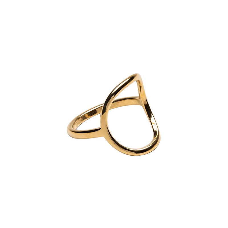 Anillo Aluna – Anillo Abierto Orgánico Chapado en Oro | Joyería Escultórica Minimalista para Mujer