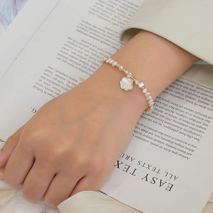 Perla Nuvola – Juego de Collar y Pulsera de Perlas Naturales y Nácar | Serenyah