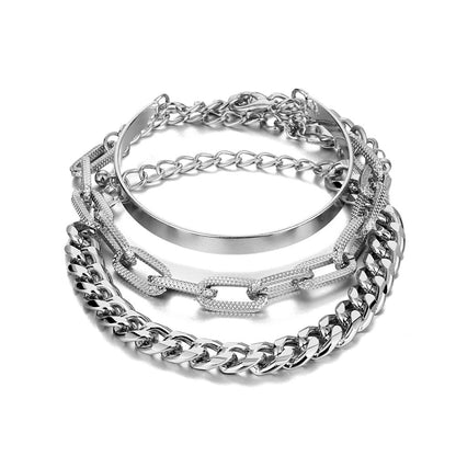 Vera Catena – Layered Chain Bracelet Set | 3 or 4 Piece Gold & Silver Stack | Serenyah