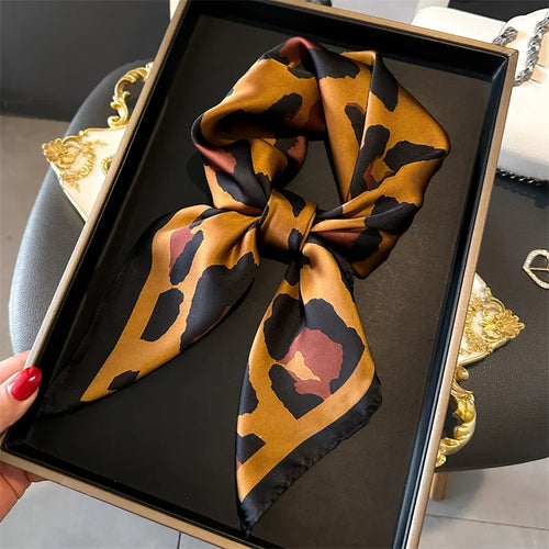 Silk-Touch Square Scarf Plaid Print Serenyah