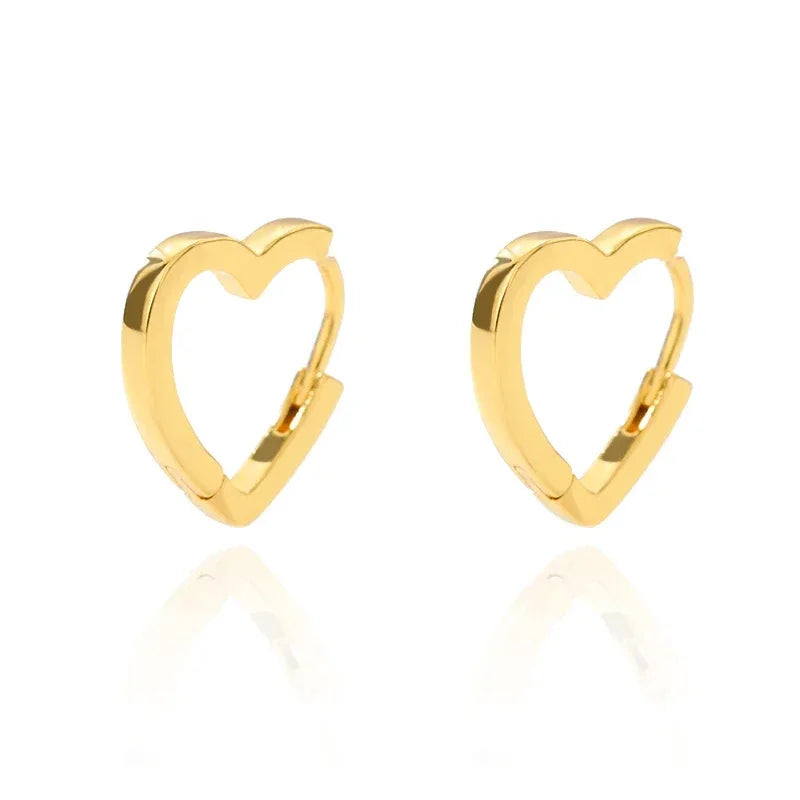 Open Heart Hoop Earrings | Gold-Plated Stainless Steel Serenyah