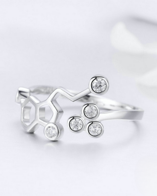 Anillo Alvéa – Anillo hexagonal de panal de abeja de plata de ley 925 | Joyería geométrica minimalista