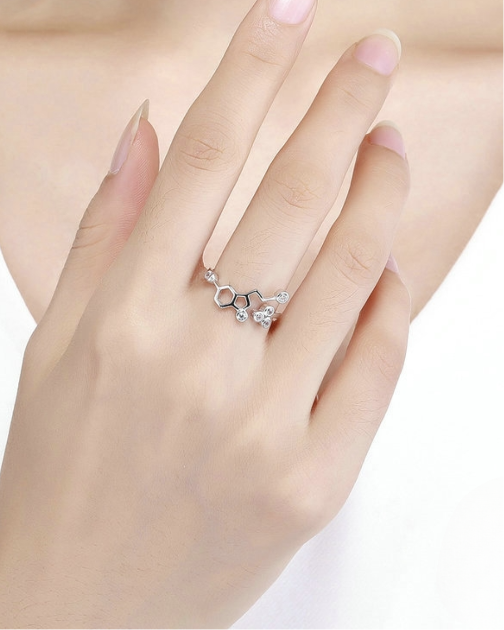 Anillo Alvéa – Anillo hexagonal de panal de abeja de plata de ley 925 | Joyería geométrica minimalista