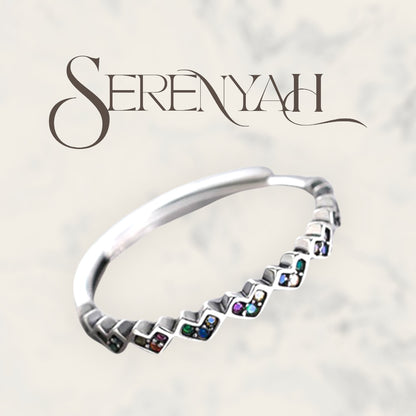 Anillo Verona – Anillo de Plata de Ley 925 con Corazón y Piedras | Joyería Romántica y Elegante