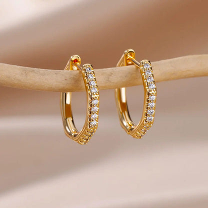 Organic Molten Open Stud Earrings | Gold-Plated Stainless Steel Serenyah