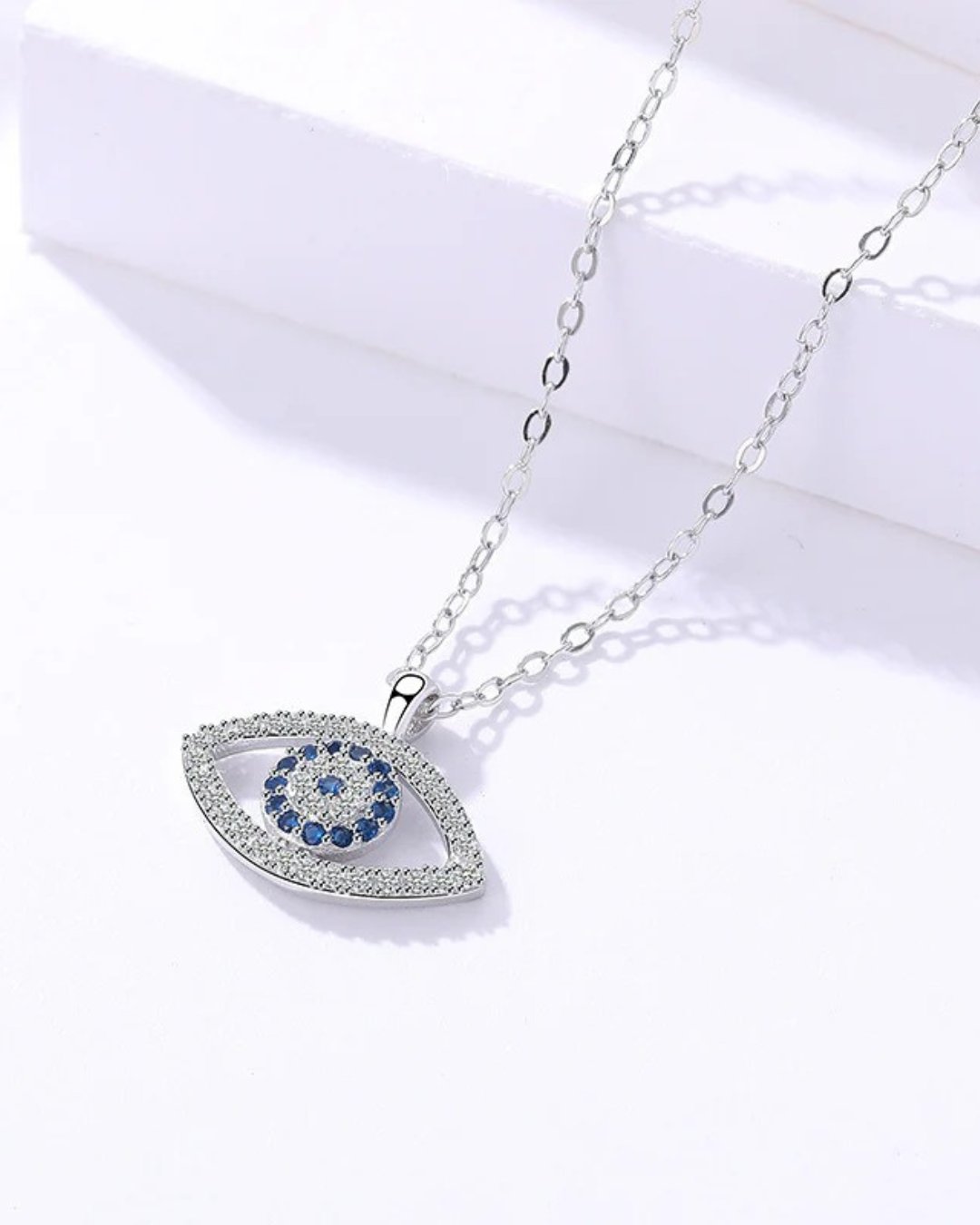 Collar de plata de ley 925 con colgante Ojo turco del Egeo – Serenyah