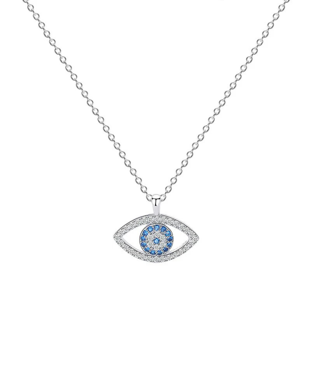 Collar de plata de ley 925 con colgante Ojo turco del Egeo – Serenyah