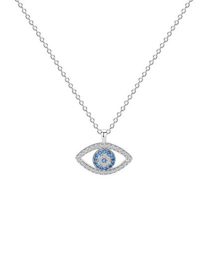 Collar de plata de ley 925 con colgante Ojo turco del Egeo – Serenyah
