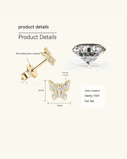 Auréa Butterfly Earrings | 925 Sterling Silver Fine Jewelry – Serenyah