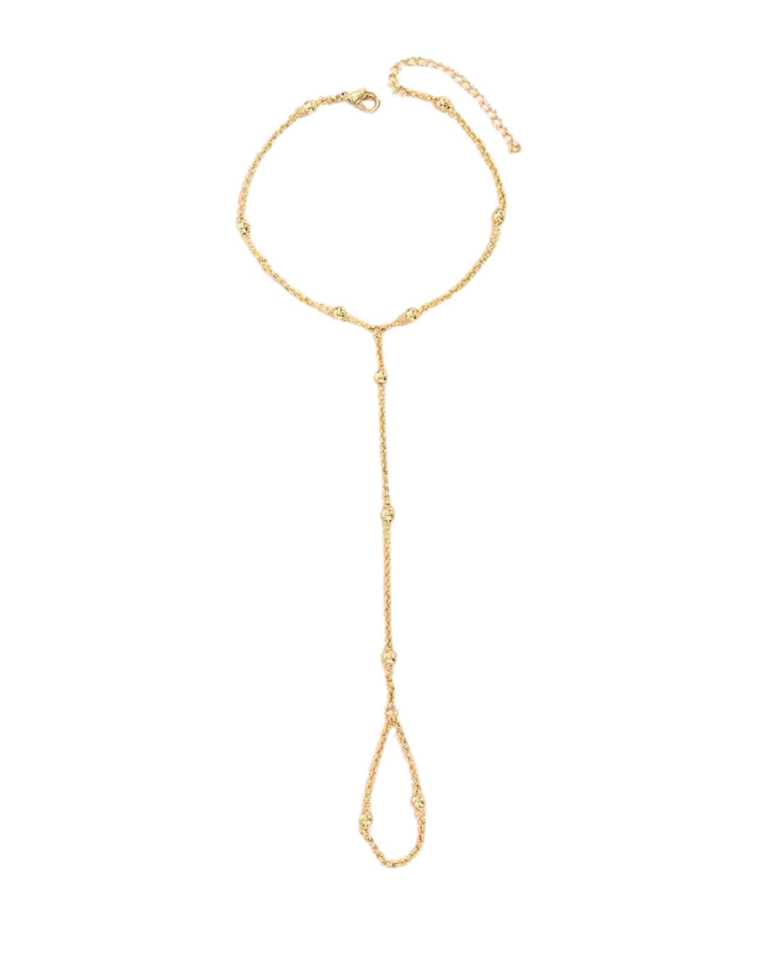 Brazalete Dorado – Pulsera de Cadena de Oro para la Mano | Pulsera Esclava de Dedo a Muñeca | Serenyah