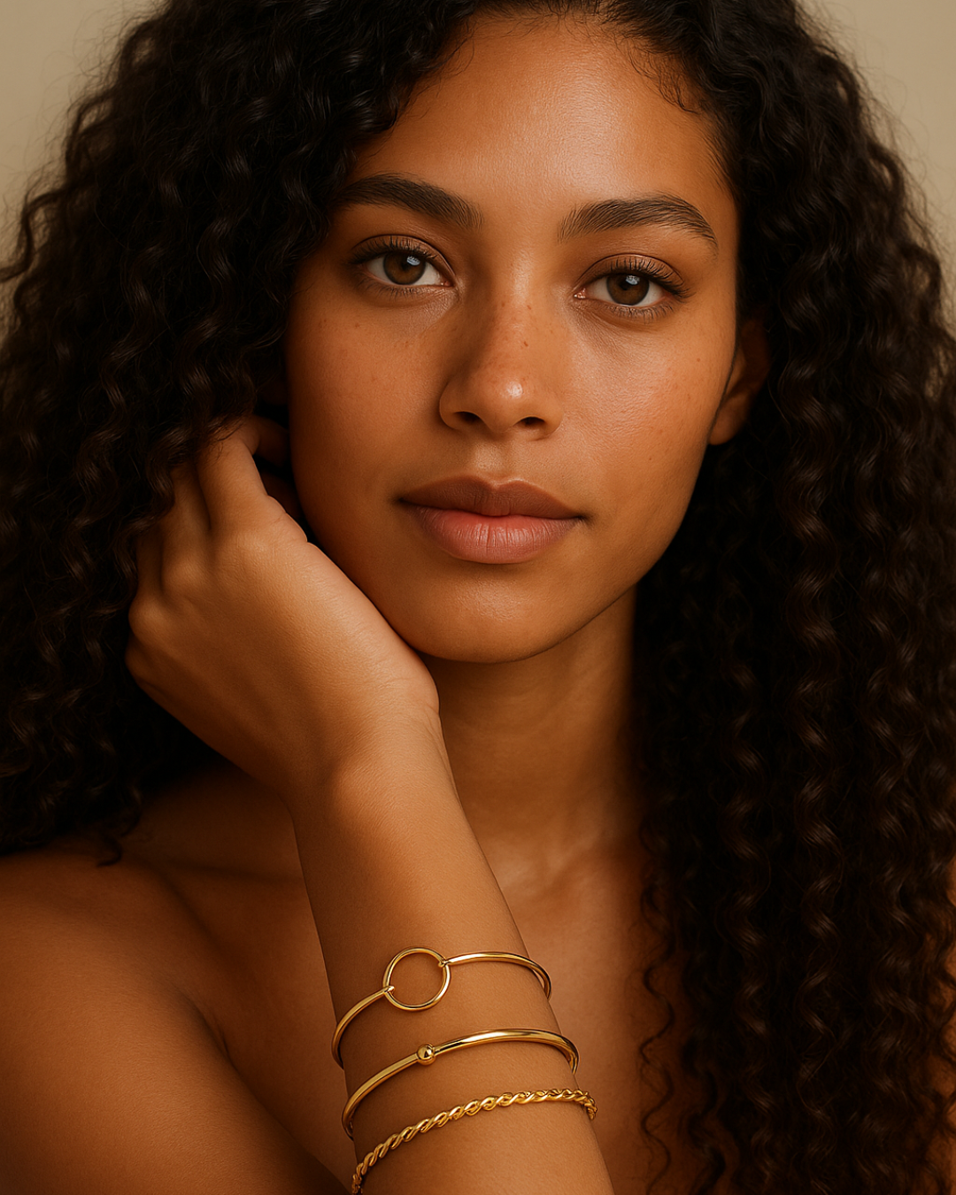 Juego Capri – Pulsera apilable geométrica de 4 piezas para mujer | Oro y plata | Serenyah