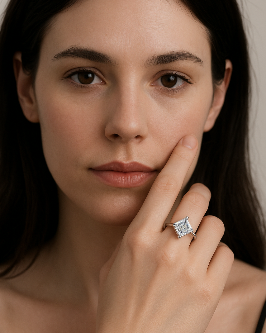 Clarya Ring – 925 Sterling Silver Princess Cut Ring with Baguette Side Stones | Elegant Jewelry