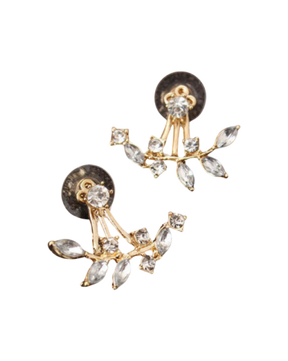 Pendientes Fiorelle – Pendientes de botón florales con circonitas | Oro, Oro Rosa y Plata | Serenyah