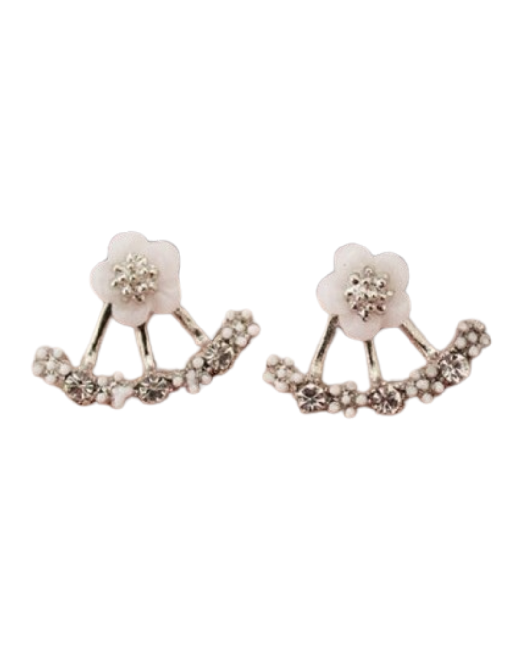 Pendientes Fiorelle – Pendientes de botón florales con circonitas | Oro, Oro Rosa y Plata | Serenyah