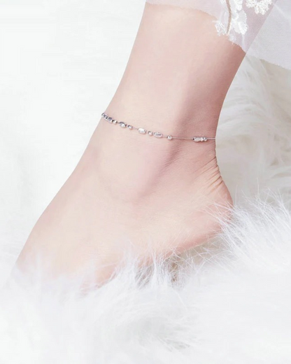 Tobillera Luna – Tobillera minimalista de plata de ley 925 de Serenyah