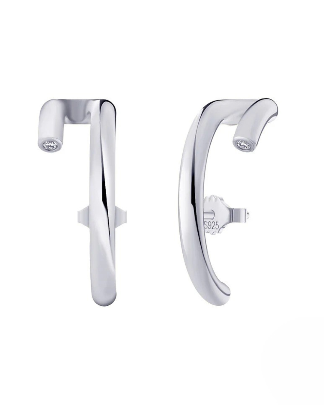 Milan Arc Earrings – 925 Sterling Silver & 14K Gold Plated | Serenyah
