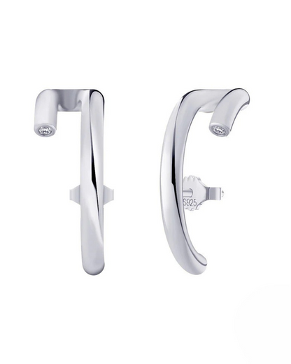 Milan Arc Earrings – 925 Sterling Silver & 14K Gold Plated | Serenyah