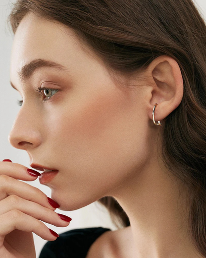 Milan Arc Earrings – 925 Sterling Silver & 14K Gold Plated | Serenyah