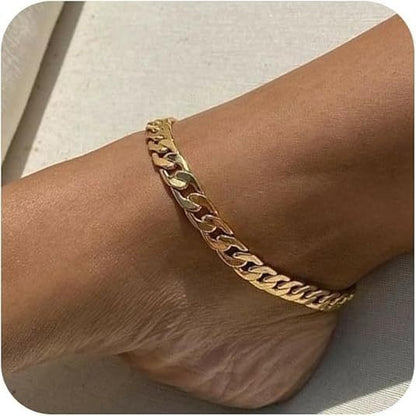 Tobillera en capas Nicea – Tobillera minimalista de oro y perlas de Serenyah