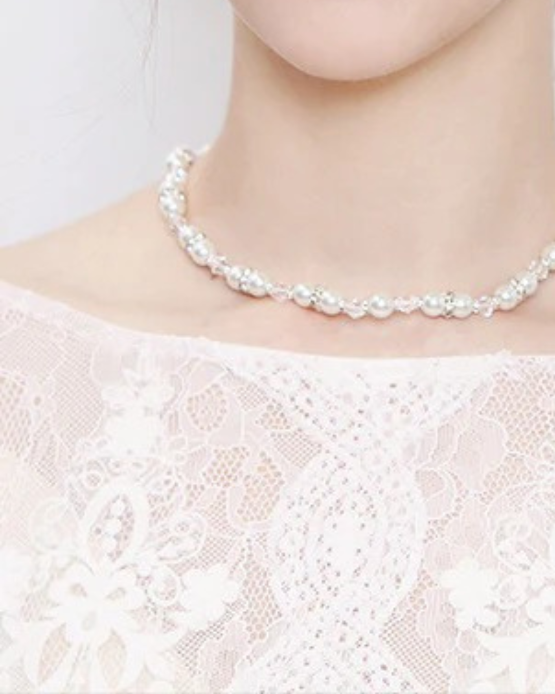 Collar de perlas en cascada para espalda | Joyas de novia de perlas y cristales – Serenyah