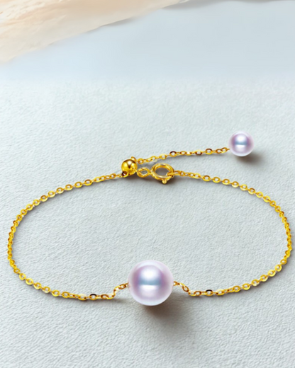 Perla Armonía – Pulsera de Perlas Barrocas con Cierre Artístico de Oro | Serenyah
