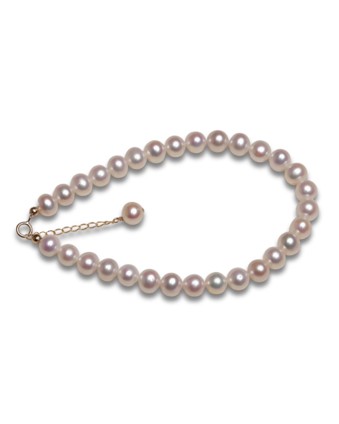 Perla Vera – Pulsera de perlas naturales de agua dulce con cierre de oro de 14K | Serenyah
