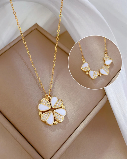 Riviera Clover Necklace | Mother of Pearl Four-Leaf Clover Pendant – Serenyah