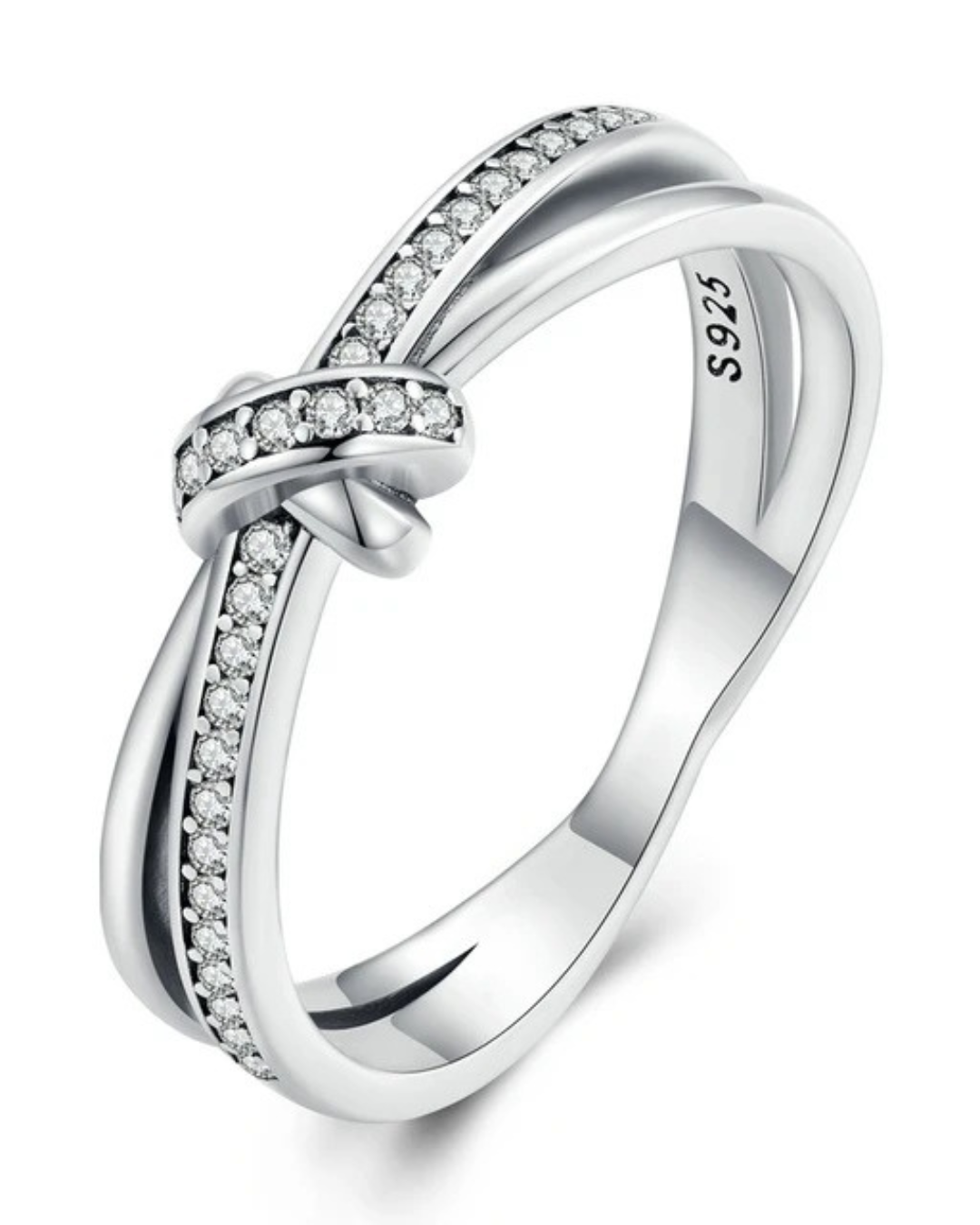 Soléa Ring – 925 Sterling Silver Knot Ring with Zirconia | Gold & Silver | Symbol of Union