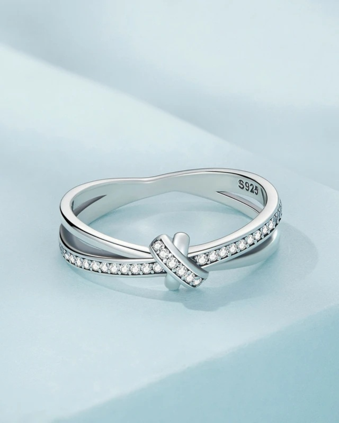 Soléa Ring – 925 Sterling Silver Knot Ring with Zirconia | Gold & Silver | Symbol of Union