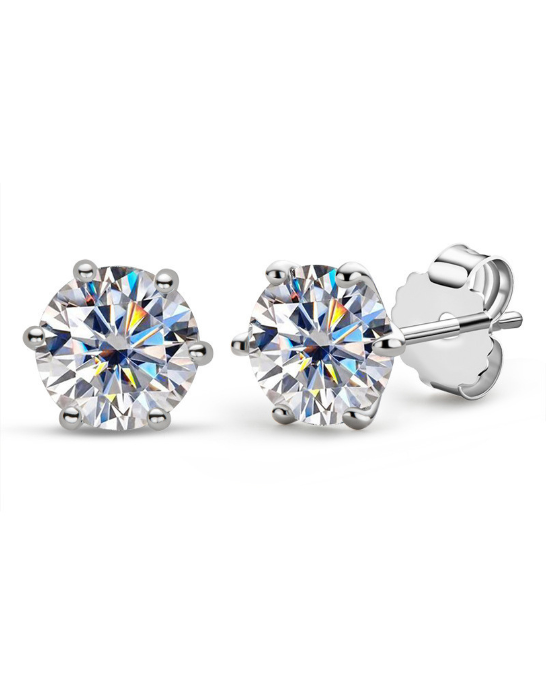 Verona Studs – Cubic Zirconia Stud Earrings in Gold or Silver | Serenyah