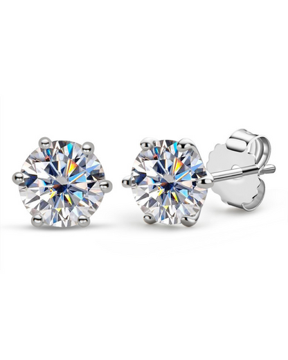 Verona Studs – Cubic Zirconia Stud Earrings in Gold or Silver | Serenyah