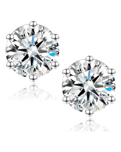 Verona Studs – Cubic Zirconia Stud Earrings in Gold or Silver | Serenyah