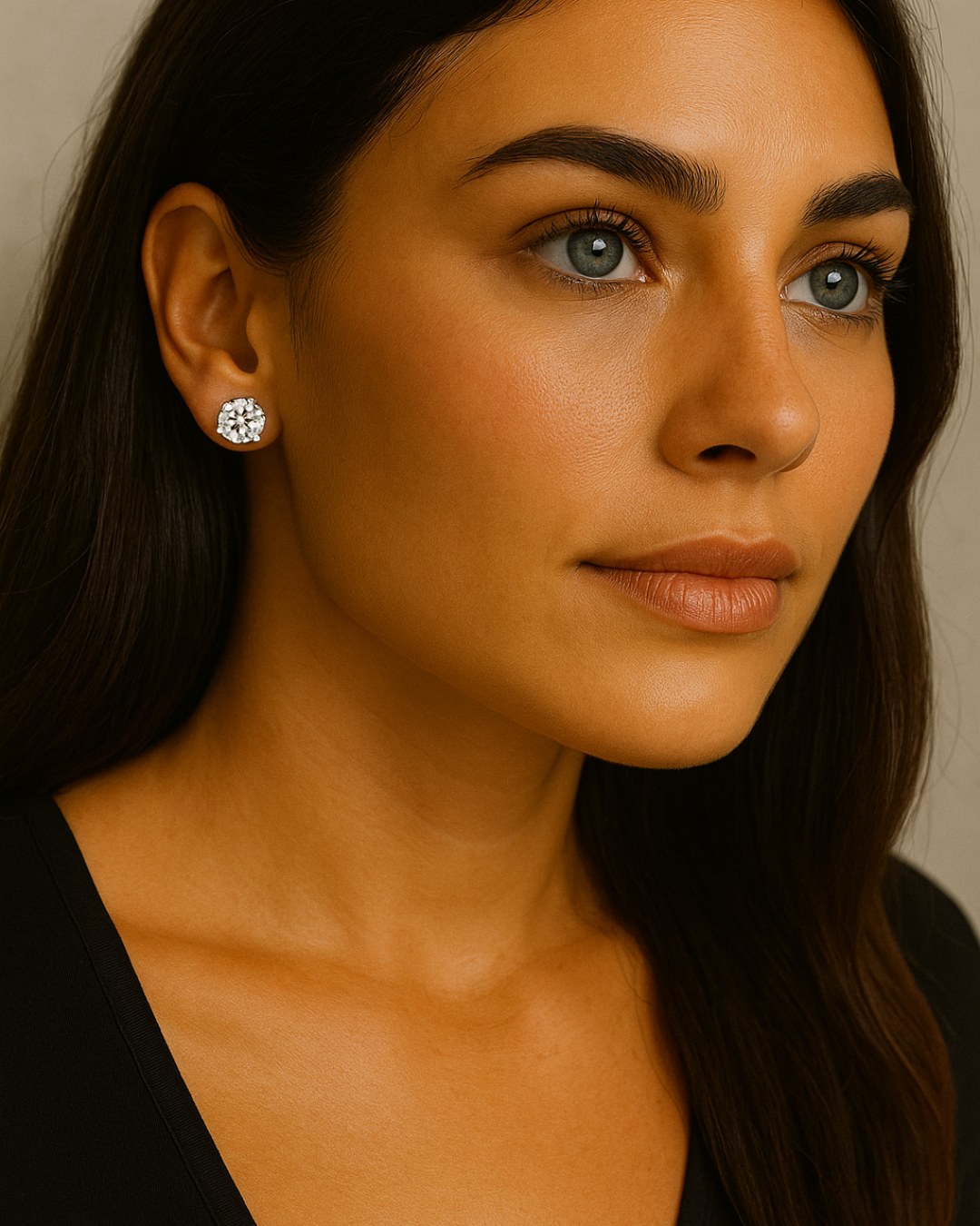 Verona Studs – Cubic Zirconia Stud Earrings in Gold or Silver | Serenyah